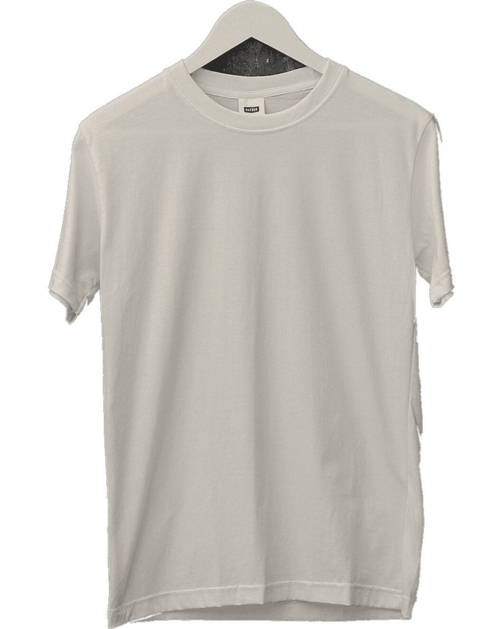 Blank bone heavyweight tee, flat lay
