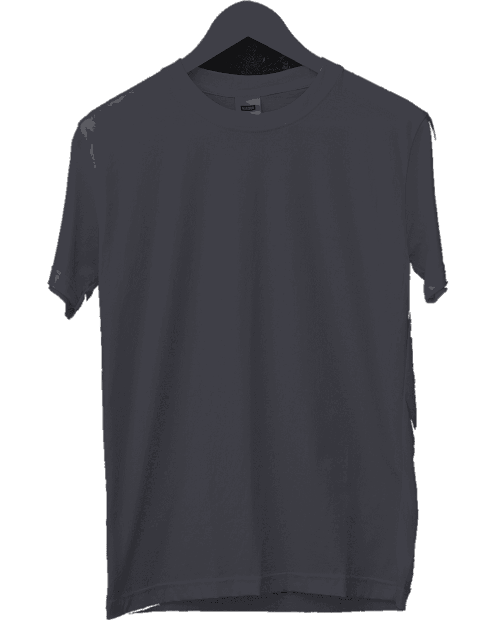 Blank charcoal heavyweight tee, flat lay