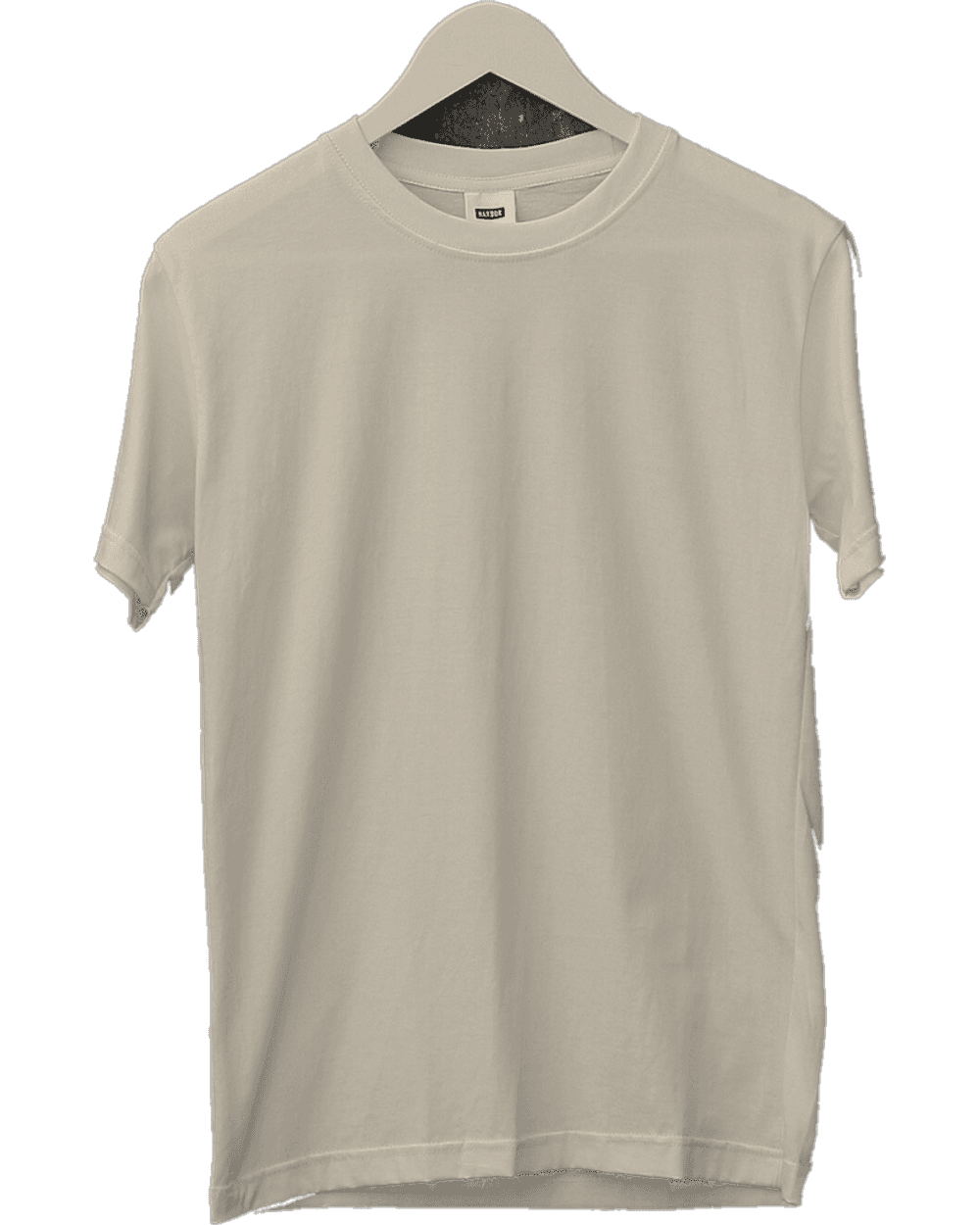 Blank oat heavyweight tee, flat lay