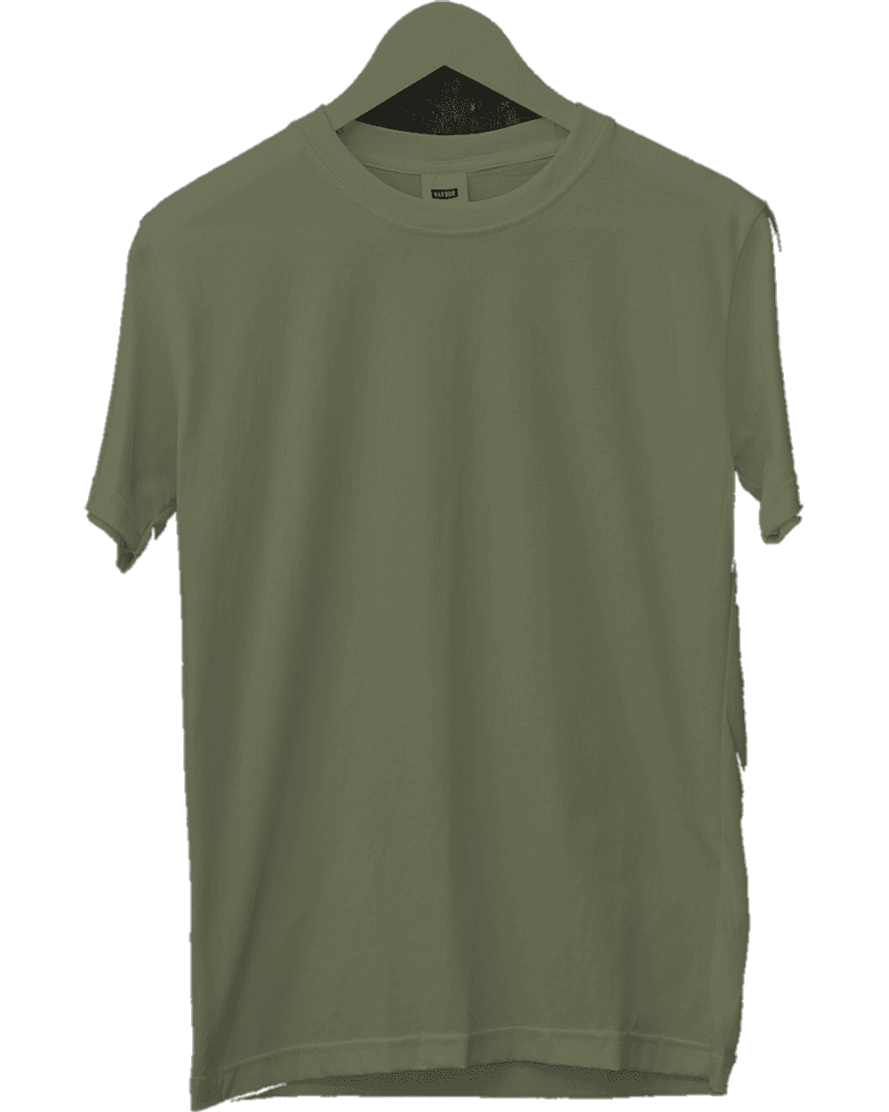Blank faded olive heavyweight tee, flat lay