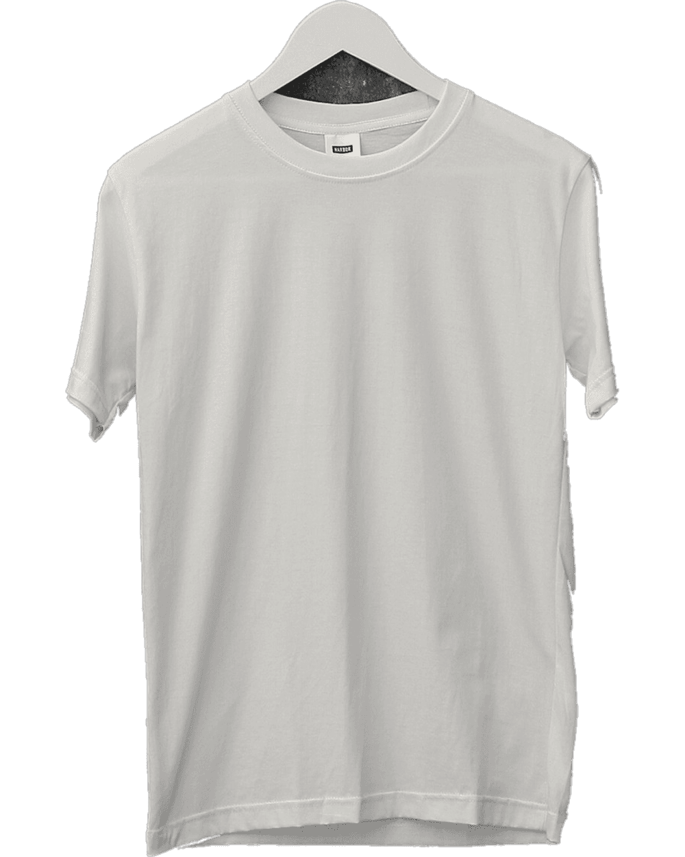Blank vintage white heavyweight tee, flat lay